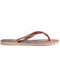 Havaianas - Embossed Logo Rubber Flip Flop, Brand Size 35/36 Us - Lyst