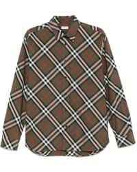 Burberry - Check Cotton Poplin Shirt - Lyst