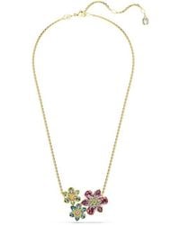 Swarovski - Mixed Cuts Flower Idyllia Pendant Necklace - Lyst