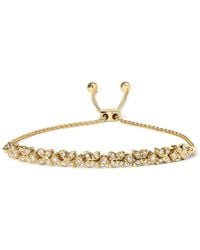Haus of Brilliance - 14K Plated .925 Sterling 1/4 Cttw Diamond Link Adjustable Bolo Bracelet - Lyst