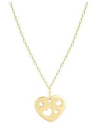 Tresorra - 14K Cutout Heart Pendant Necklace - Lyst