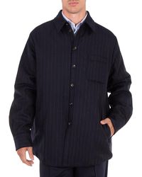 Emporio Armani - Oversized Striped Shirt - Lyst