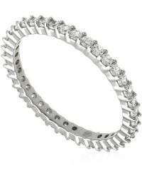 Swarovski - Round Cut Matrix Vittore Ring, Size 58 - Lyst