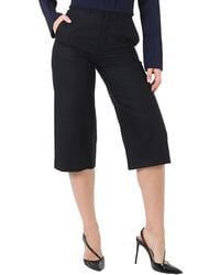Moncler - Ladies Wide-Leg Cropped Wool Trousers, Brand Size 38 (Us - Lyst