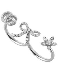 Gucci - Flora Diamond Two-finger Ring - Lyst