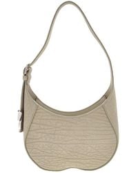 Burberry - Chess Baguette Leather Shoulder Bag - Lyst