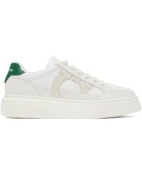 Ferragamo - Cassina Gancini Outline Low-Top Sneakers - Lyst