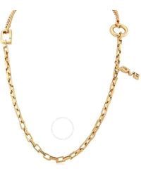 Burberry - Light Gold Gold-plated Love Necklace - Lyst