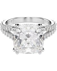 Swarovski - Stilla Square Cut Crystal Ring - Lyst