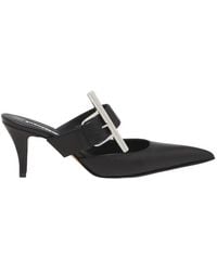 McQueen - Ladies Birdee Leather Mules, Brand Size 37 Us - Lyst