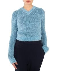 Stella McCartney - Ladies Brushed-Effect Ribbed-Knit Jumper - Lyst