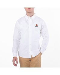 KENZO - Boke Flower Embroidered Long-Sleeve Shirt, Brand Size 38 (Neck - Lyst