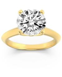 Mure And Co - 1Ctw Round Shaped Lab Grown Diamond (F/Vs) Knife Edge Shank Solitaire Engagement Ring - Lyst