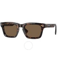 Burberry - Dark Brown Rectangular Sunglasses Be4403 300273 51 - Lyst