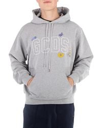 Gcds - Oversized Logo Enmbroidered Hoodie - Lyst