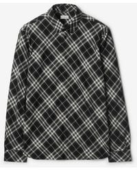 Burberry - Relaxed Fit Check Cotton Flannel Shirt - Lyst
