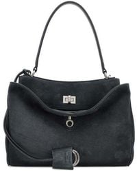 Balenciaga - Graphite Suede Small Rodeo Handbag Storm T Domesticated Calf Le Borse A Mano - Lyst