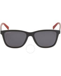 Ferragamo - Dark Rectangular Sunglasses Sf998s 038 57 - Lyst