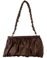 Marni - Gathered Calfskin Shoulder Bag - Lyst