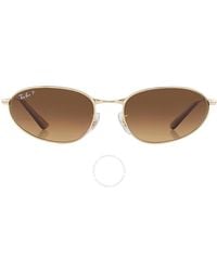 Ray-Ban - Polarized Brown Irregular Sunglasses Rb3734 001/m2 56 - Lyst