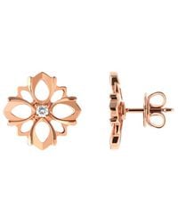 Gucci - Flora Diamond Stud Earrings - Lyst