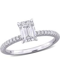 Created Forever - 1 1/6Ct Tdw Emerald-Cut Lab-Created Diamond Engagement Ring - Lyst