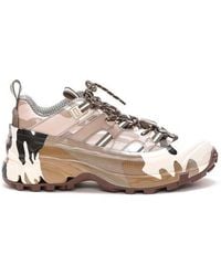 Burberry - Arthur Camouflage Print Grip Strap Nylon Low-Top Sneakers, Brand Size 40 (Us - Lyst