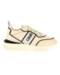 Roberto Cavalli - Low-Top Sneakers With Contrast Detail, Brand Size 41 Us - Lyst