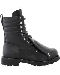 Burberry - Lace Guard Detail Leather Ankle Boots, Brand Size 40 (Us - Lyst
