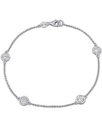 Created Forever - 1 Ct Tw Lab-Grown Diamond 4-Stone Station Bracelet - Lyst