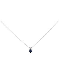 Haus of Brilliance - 14K 5X5 Mm Heart Shaped Sapphire Solitaire Pendant Necklace - Lyst