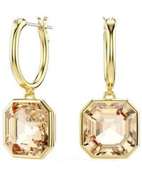 Swarovski - Millenia Square Cut-Tone Plated Earrings - Lyst