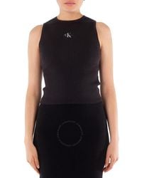 Calvin Klein - Slim Ribbed Lyocell Tank Top - Lyst