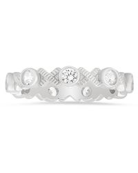 Kylie Harper - Sterling Diamond-Cut Bezel-Set Cz Xo Eternity Band Ring - Lyst