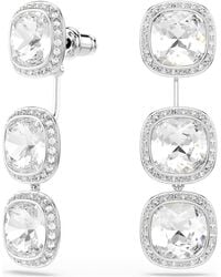 Swarovski - Una Angelic Earrings, Cushion Cut, Rhodium Plated - Lyst