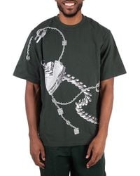 Burberry - Graphic Print Crewneck Cotton T-Shirt - Lyst