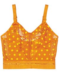 Burberry - Polka Dot Print Mohair Wool Lingerie Corset - Lyst