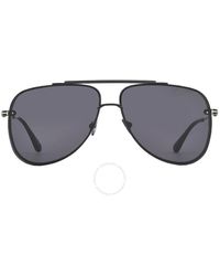 Tom Ford - Leon Smoke Pilot Sunglasses Ft1071 01a 62 - Lyst