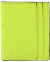 Ferragamo - Gancio Embossed Leather Bifold Card Case - Lyst