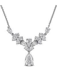 Created Forever - 3 7/8 Ct Tw Pear-Shaped Lab-Grown Diamond Drop Necklace - Lyst