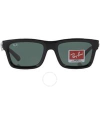 Ray-Ban - Warren Bio Based Dark Green Classic Rectangular Sunglasses Rb4396 667771 54 - Lyst