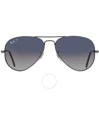 Ray-Ban - Aviator Gradient Polarized Blue/gray Pilot Sunglasses Rb3025 004/78 55 - Lyst