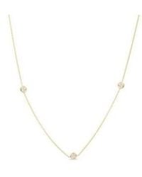 Roberto Coin - 18k Gold Diamonds By The Inch 3 Station Necklace - Lyst
