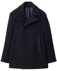 Burberry - Double-Breasted Wool Peacoat, Brand Size 48 Us - Lyst