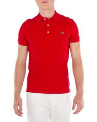Lacoste - Stretch Pique Short-Sleeve Slim Fit Polo Shirt - Lyst