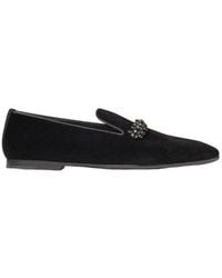 Jimmy Choo - Bing Crystal-Embellished Velvet Loafers - Lyst