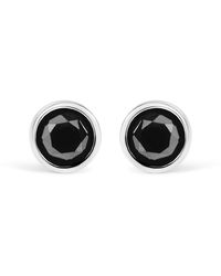 Haus of Brilliance - 925 Sterling 2.00 Cttw Round Brilliant-Cut Diamond Bezel-Set Stud Earrings - Lyst