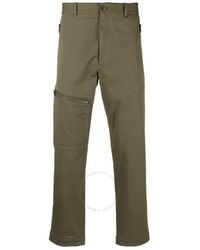 Moncler - Logo-Patch Twill Tapered-Leg Trousers, Brand Size 52 Us - Lyst