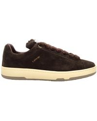 Lanvin - Curb Lite Suede Low-Top Sneakers - Lyst