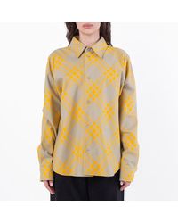 Burberry - Long Sleeve Check Pattern Flannel Shirt, Brand Size 6 - Lyst